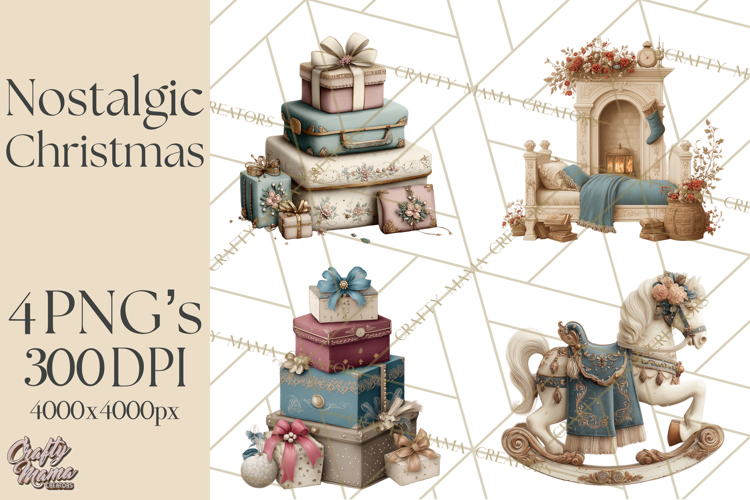 Vintage Christmas Clipart, Gingerbread Elf Digital Art