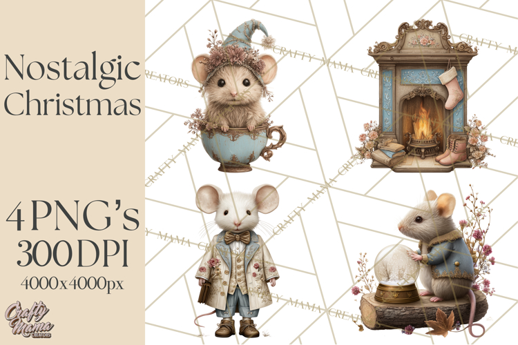 Vintage Christmas Clipart, Gingerbread Elf Digital Art