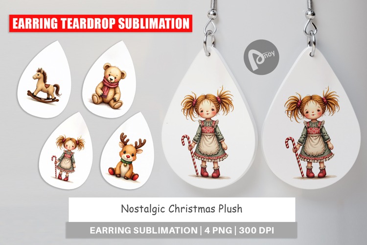 Christmas Plush Toys Earring