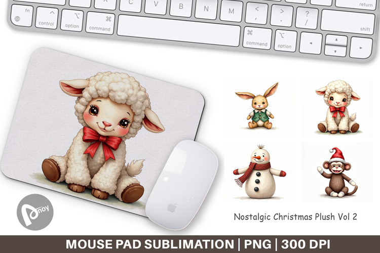 Christmas Plush Toys Mouse Pad