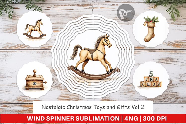 Nostalgic Christmas Toys Wind Spinner