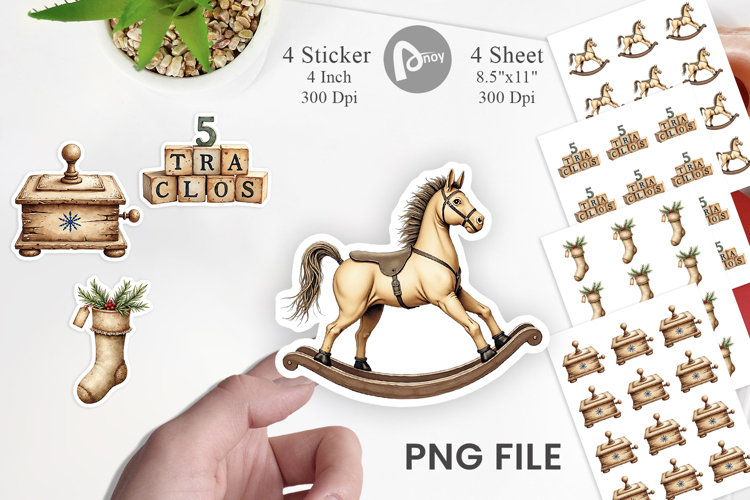 Nostalgic Christmas Toys Sticker