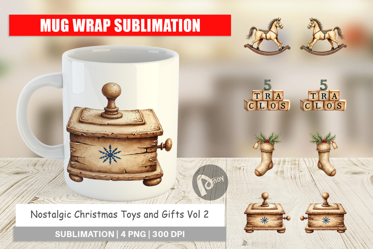 Nostalgic Christmas Toys Mug Wrap