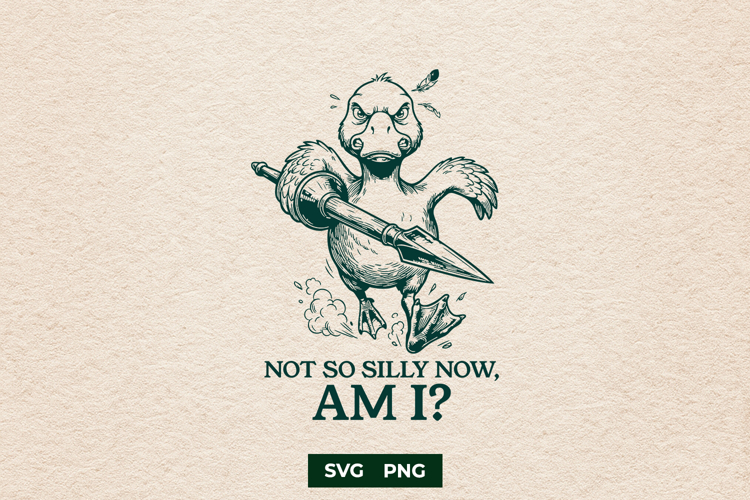 Angry Warrior Duck SVG Funny Sarcastic Quote Design