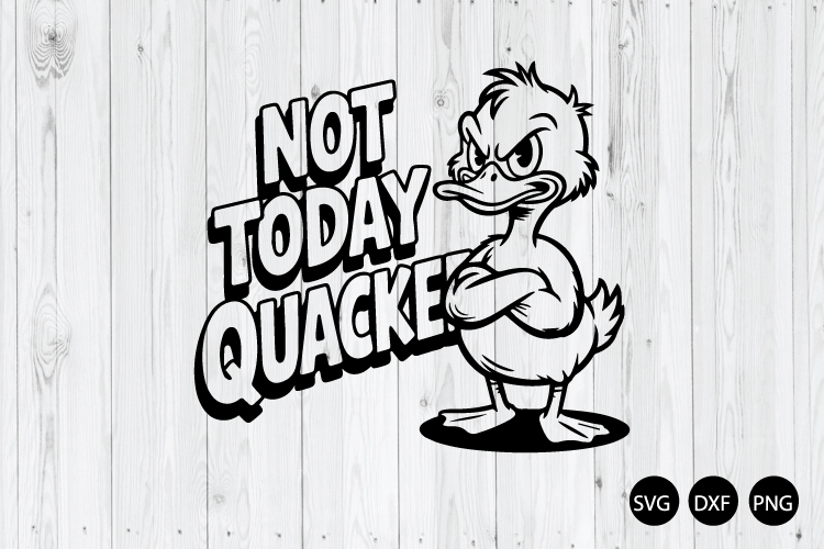 Not Today Quacker SVG, Funny Duck SVG, Sarcastic SVG