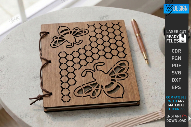 Notebook Cover Laser Cut | 3D Planner Cover | Album Cover