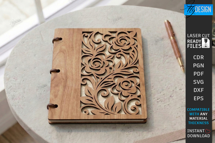 Notebook Cover Laser Cut | 3D Planner Cover | Album Cover