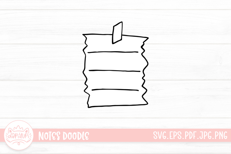 Notes Outline Clipart SVG