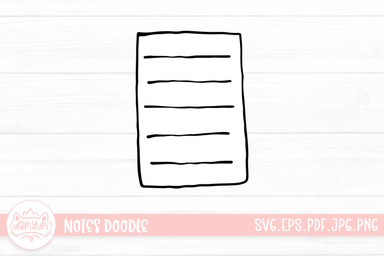Notes Outline Clipart SVG