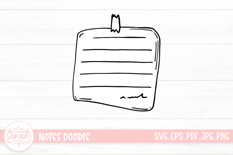 Notes Outline Clipart SVG