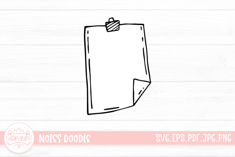 Notes Outline Clipart SVG