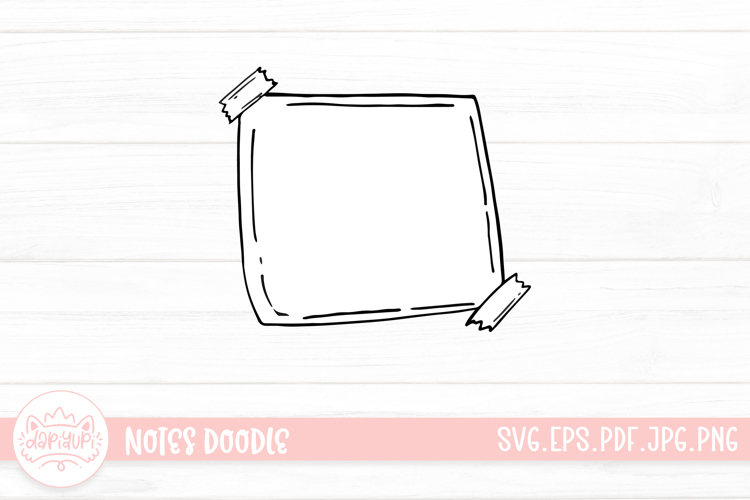 Notes Outline Clipart SVG