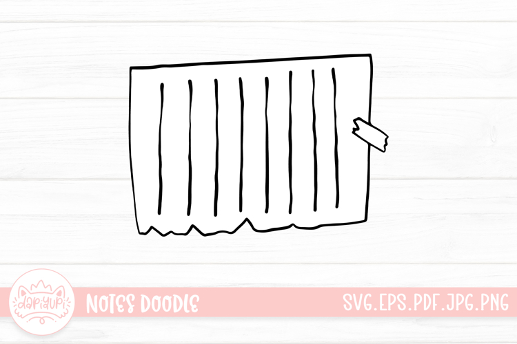 Notes Outline Clipart SVG