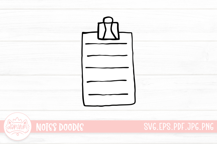 Notes Outline Clipart SVG
