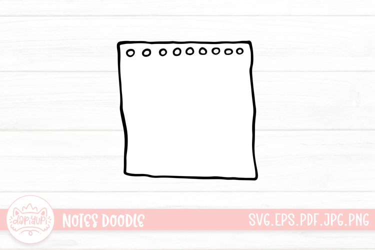 Notes Outline Clipart SVG