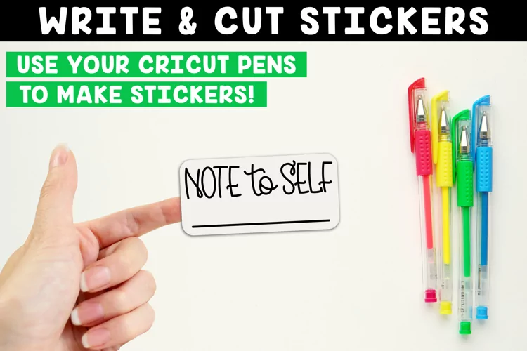 Note to Self | Write and Cut Sticker | Cricut Pen Sticker