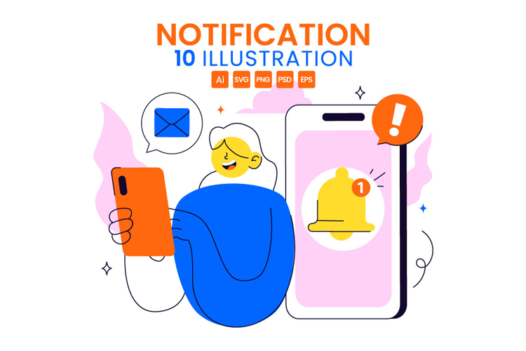 10 Notification System Illustration