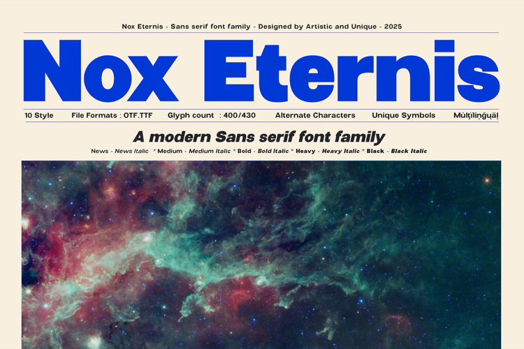 Nox Eternis - Sans serif font family