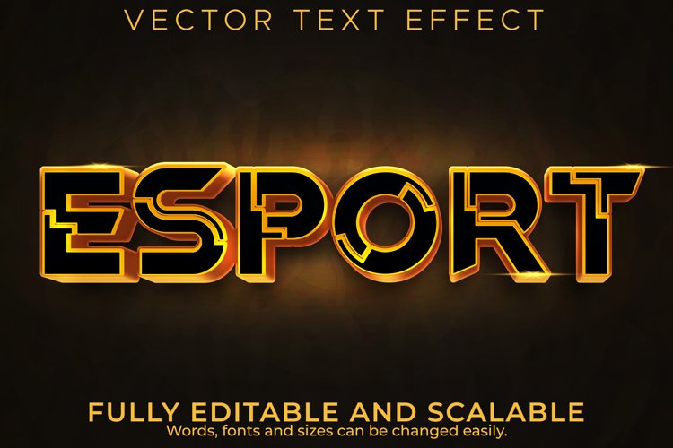 Editable text effect gamer, 3d esport and stream font style example image 1