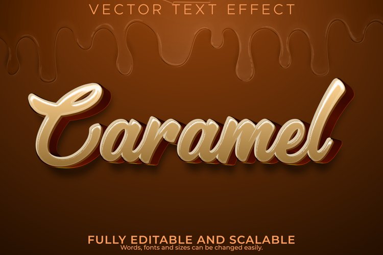 Customizable text effect template, editable text style
