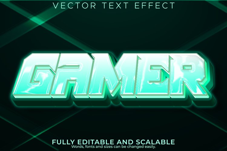 Customizable text effect template, editable text style