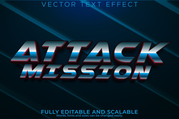 Customizable text effect template, editable text style
