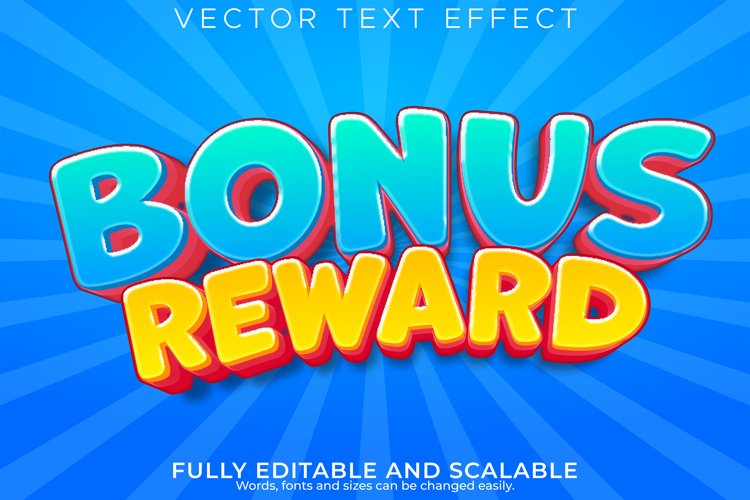 Customizable text effect template, editable text style