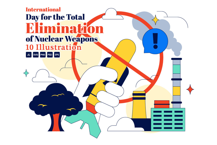 10 the Total Elimination of Nuclear Weapon Illustration