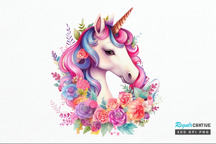 Cute Unicorn Clipart Image 23
