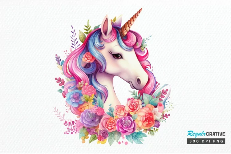 Number Unicorn Birthday PNG Clipart