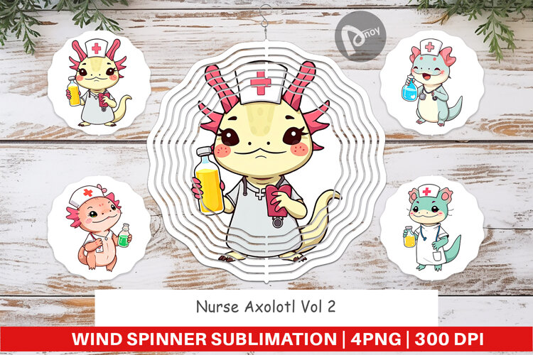 Wind Spinner Nurse Axolotl example image 1