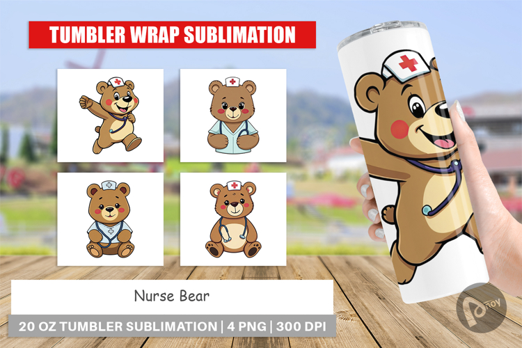 Tumbler Nurse Bear