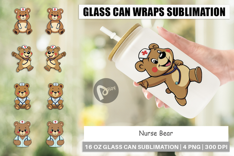 Glass Can Nurse Bear