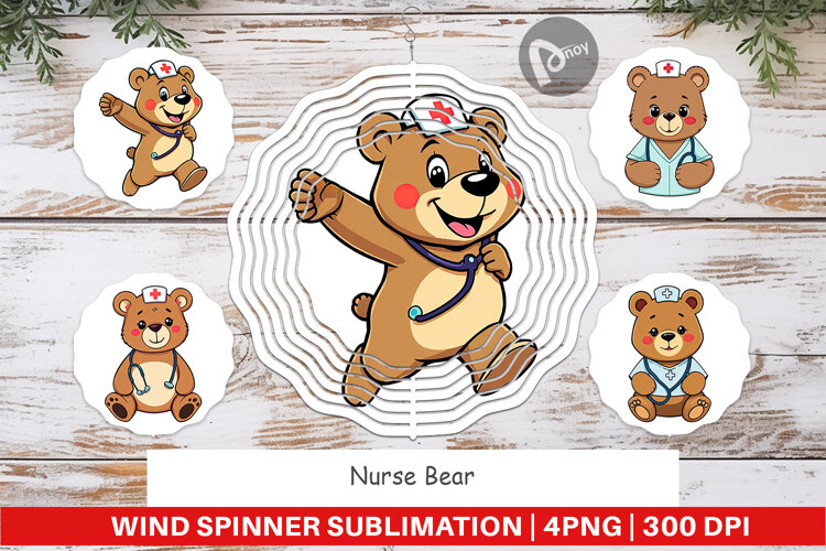 Wind Spinner Nurse Bear example image 1