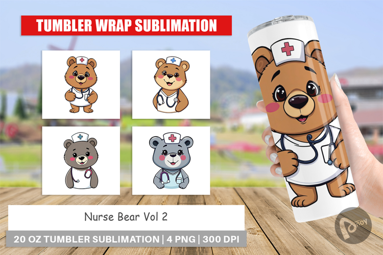 Tumbler Nurse Bear