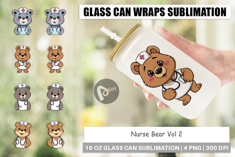 Glass Can Nurse Bear