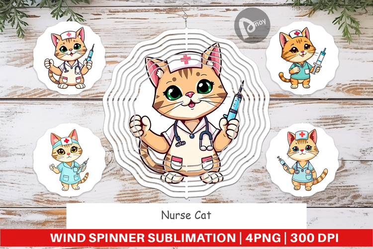 Wind Spinner Nurse Cat