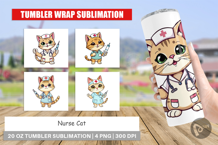 Tumbler Nurse Cat
