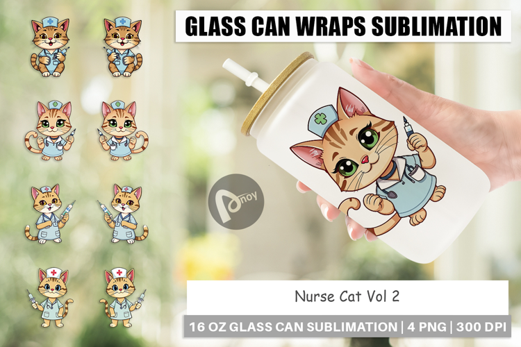 Glass Can Nurse Cat