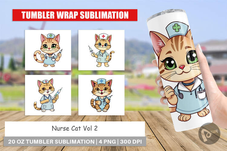 Tumbler Nurse Cat