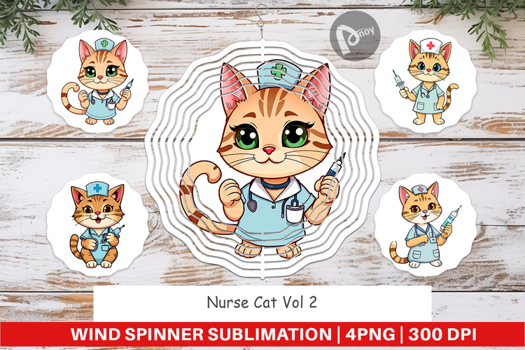 Wind Spinner Nurse Cat