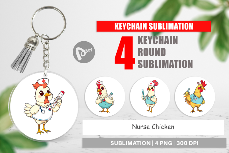 Keychain Nurse Chicken