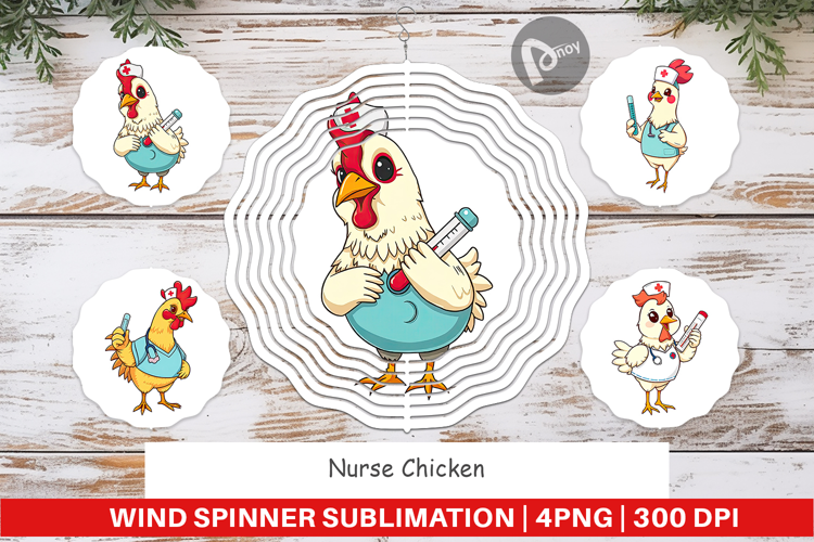 Wind Spinner Nurse Chicken