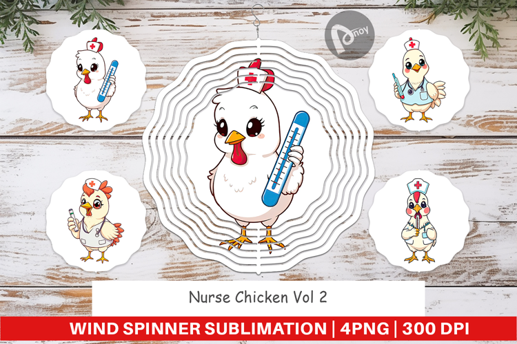 Wind Spinner Nurse Chicken