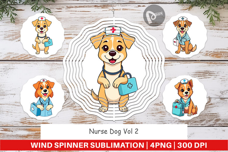 Wind Spinner Nurse Dog example image 1