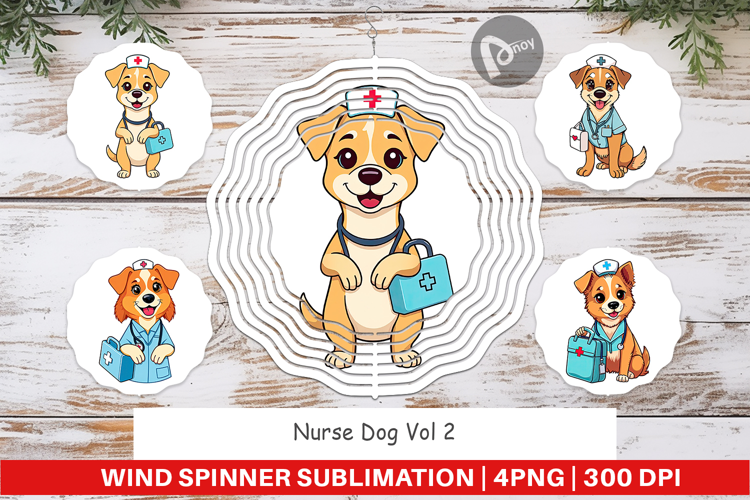Wind Spinner Nurse Dog
