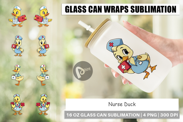 Glass Can Nurse Duck