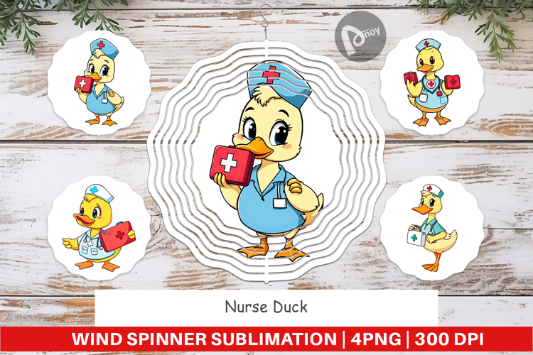 Wind Spinner Nurse Duck
