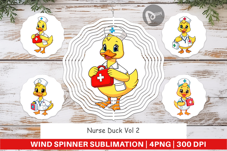 Wind Spinner Nurse Duck