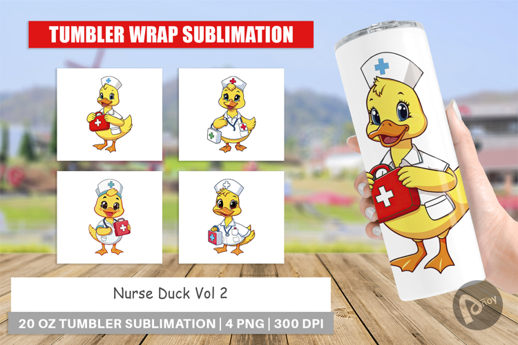 Tumbler Nurse Duck